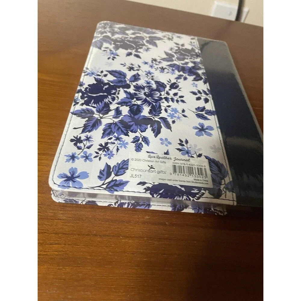 Christian Arts Gifts Journal Blue Floral Sealed New Psalm 46:10 Be Still …